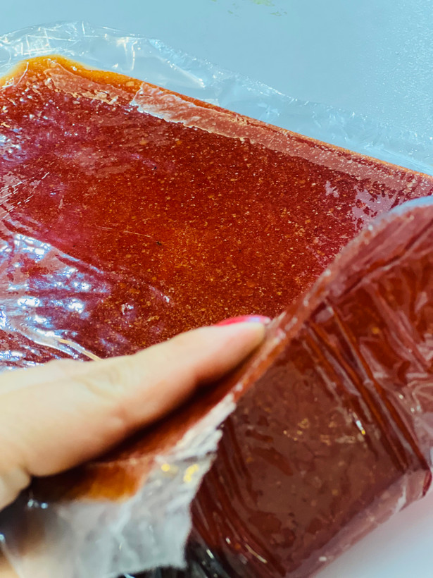 لواشک گوجه سبز آلبالویی ( ترش نمکی) خانگی